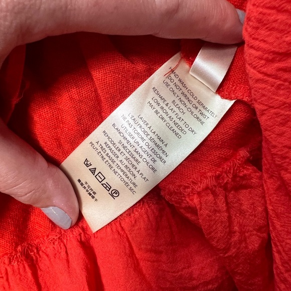 Free People Red Ruffle-Detail Tank Top - Picture 4 of 5